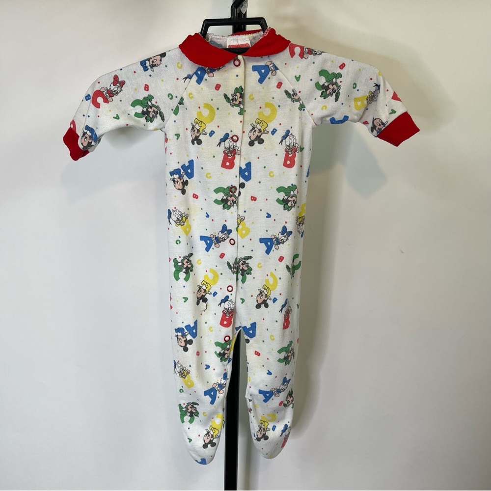 Vintage 1984 Playskool Baby Mickey Mouse Onsie Size Large Kids